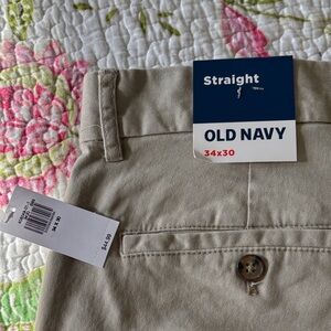 Old Navy Beige Straight Pants 34x30